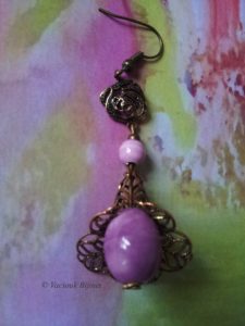 boucles d'oreilles céramique et laiton