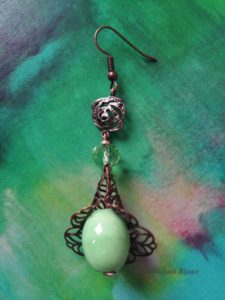 boucles d'oreilles céramique et laiton
