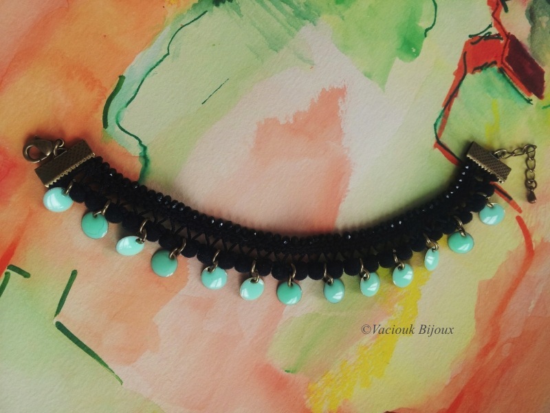 bracelet gipsy noir vaciouk bijoux