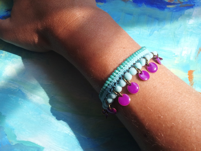 bracelet gipsy bleu vaciouk bijoux