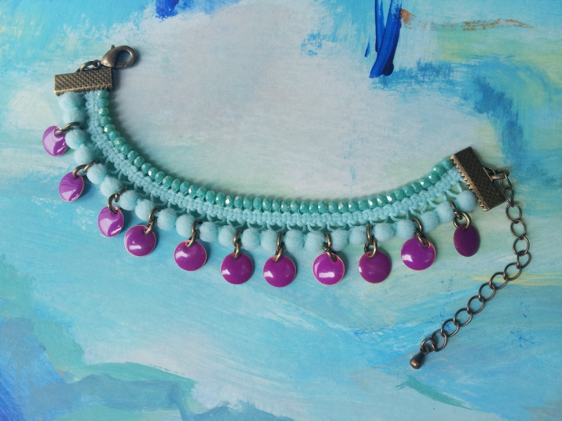 bracelet gipsy bleu vaciouk bijoux