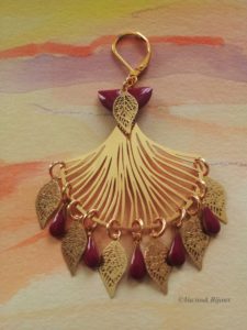 earrings soraya red vaciouk bijoux
