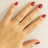 bague Iza plaque or 18 carats