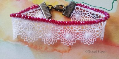 bracelet mini meghan red vaciouk bijoux